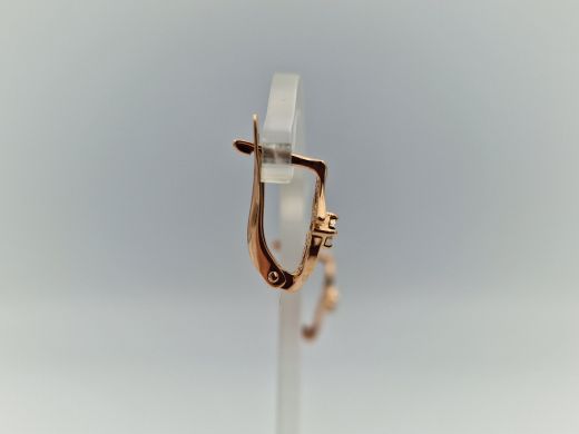 Золотые серьги с бриллиантом, 1.72 г