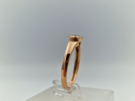 Zelta gredzens ar cirkoniju, 2.07 g, izm. 17.5