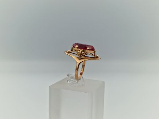 Zelta gredzens ar cirkoniju, 4.28 g, izm. 16