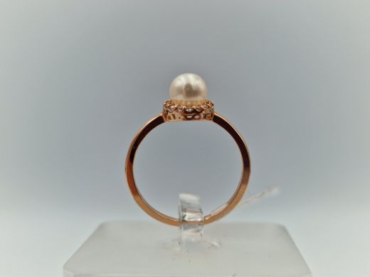 Zelta gredzens ar cirkoniju, 1.42 g, izm. 16