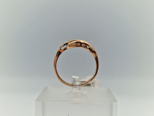 Zelta gredzens ar cirkoniju, 1.62 g, izm. 16.5