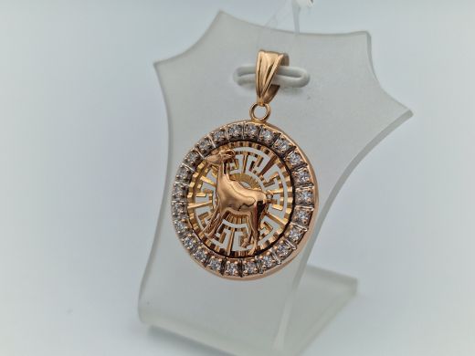 Zelta kulons ar cirkoniju, 2.07 g