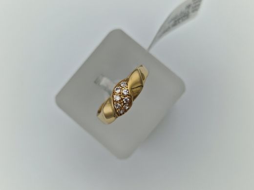 Zelta gredzens ar cirkoniju, 2.71 g, izm. 16.5