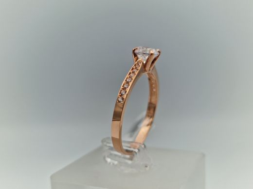 Zelta gredzens ar cirkoniju, 2.53 g, izm. 19.5