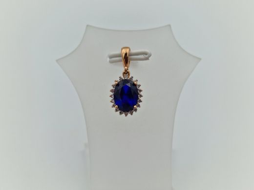 Zelta kulons ar cirkoniju, 1.17 g