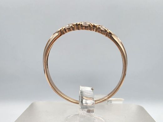 Gold ring with zircon, 1.50 g, size 17.5