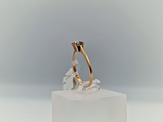 Zelta gredzens ar briljantu, 1.67 g, izm. 17.5