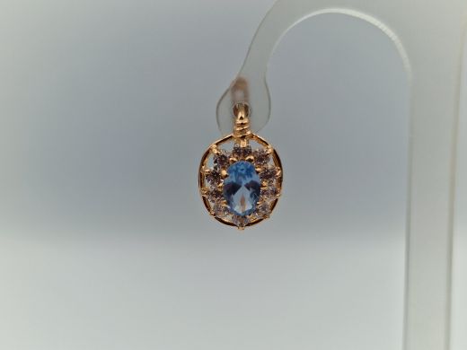 Zelta auskari ar cirkoniju, 2.96 g