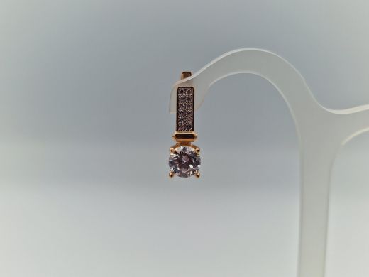 Zelta auskari ar cirkoniju, 3.26 g