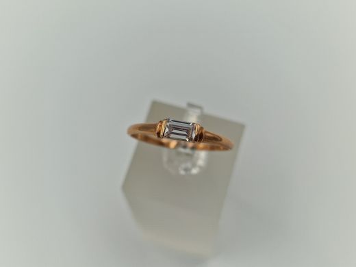 Zelta gredzens ar cirkoniju, 1.13 g, izm. 17