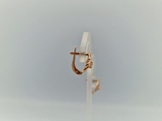 Zelta auskari ar cirkoniju, 2.17 g