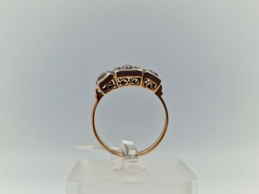 Zelta gredzens ar cirkoniju, 3.23 g, izm. 18.5