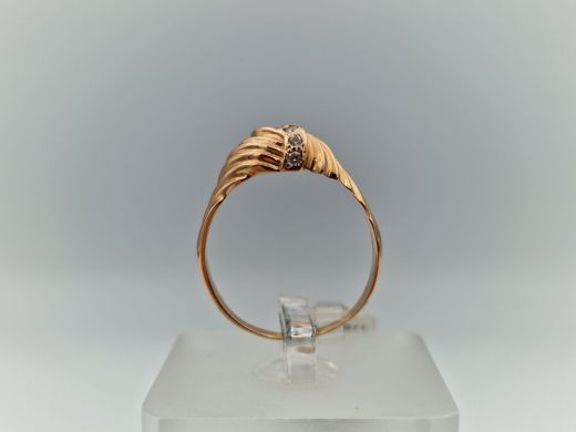 Zelta gredzens ar cirkoniju, 2.59 g, izm. 18.5