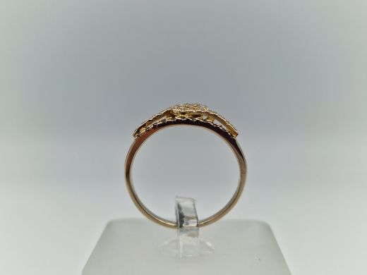 Zelta gredzens ar briljantu, 1.92 g, izm. 17