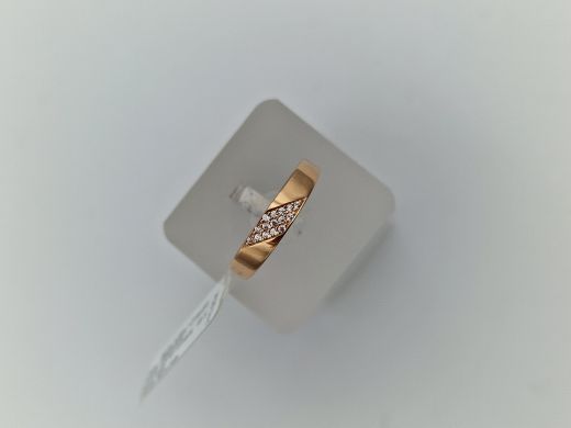 Zelta gredzens ar cirkoniju, 1.87 g, izm. 18.5