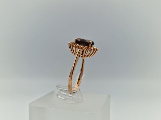 Zelta gredzens ar cirkoniju, 2.82 g, izm. 17