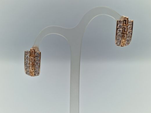 Zelta auskari ar cirkoniju, 4.02 g