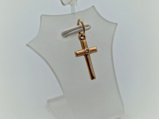 Золотой кулон с цирконом, 0.77 г