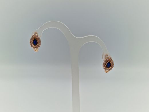 Zelta auskari ar cirkoniju, 1.63 g