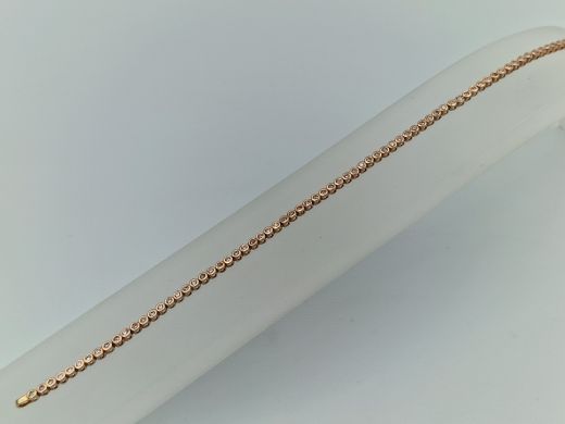 Zelta rokassprādze ar cirkoniju, 5.11 g, izm. 19