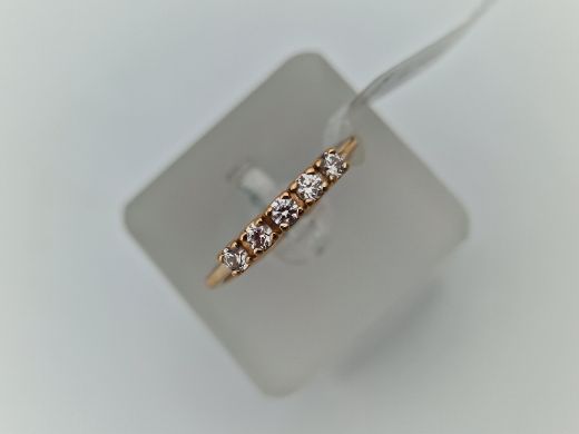 Zelta gredzens ar cirkoniju, 2.85 g, izm. 18