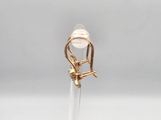 Zelta auskari ar cirkoniju, 1.1 g