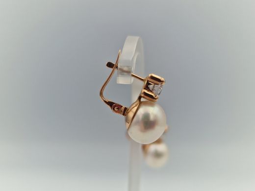 Zelta auskari ar cirkoniju, 3.36 g