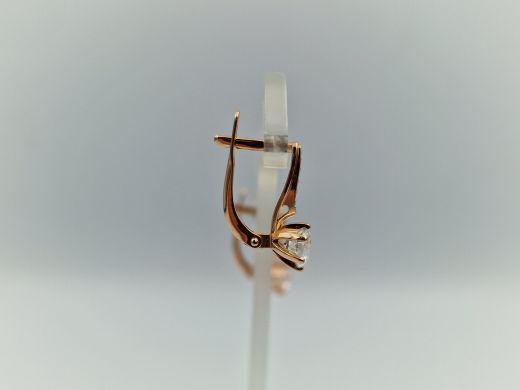 Zelta auskari ar cirkoniju, 2.37 g