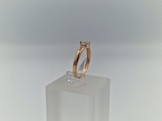 Zelta gredzens ar cirkoniju, 1.92 g, izm. 18