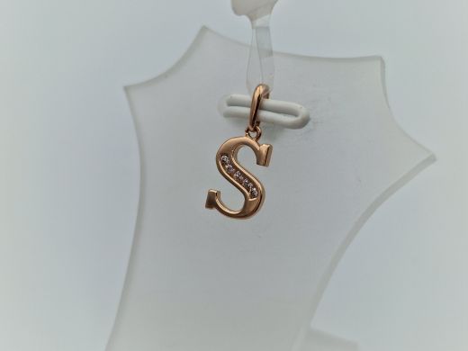 Золотой кулон с цирконом, 0.48 г