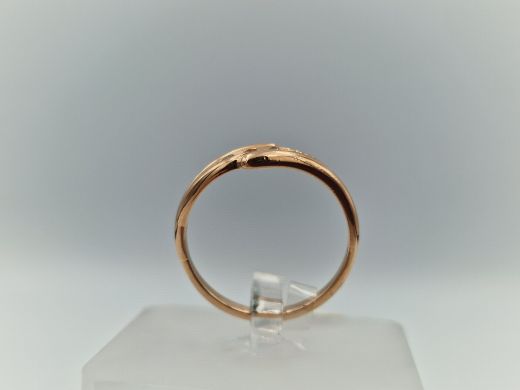 Zelta gredzens ar cirkoniju, 2.18 g, izm. 16.5