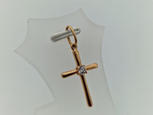 Золотой кулон с цирконом, 0.77 г