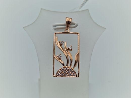 Zelta kulons ar cirkoniju, 1.27 g