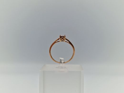 Zelta gredzens ar cirkoniju, 1.21 g, izm. 17