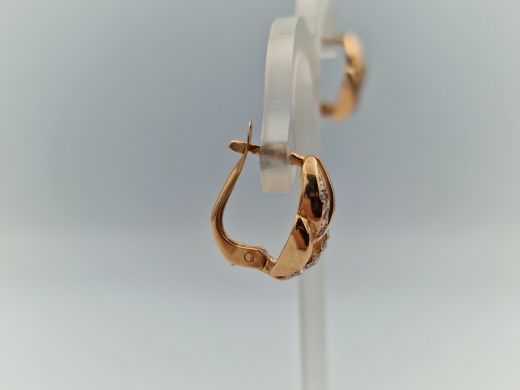 Zelta auskari ar cirkoniju, 2.49 g