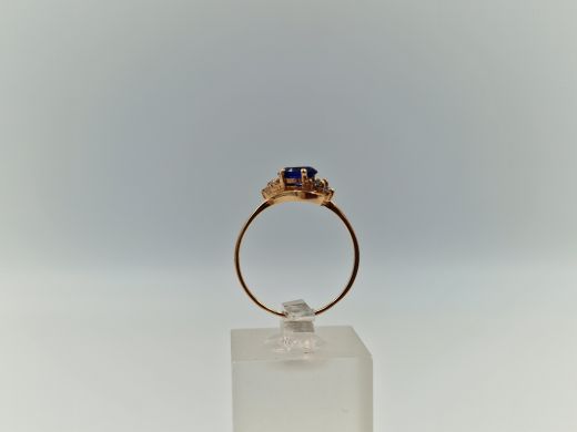 Zelta gredzens ar cirkoniju, 1.46 g, izm. 17.2