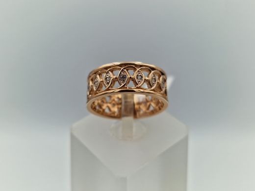 Zelta gredzens ar cirkoniju, 4.81 g, izm. 17