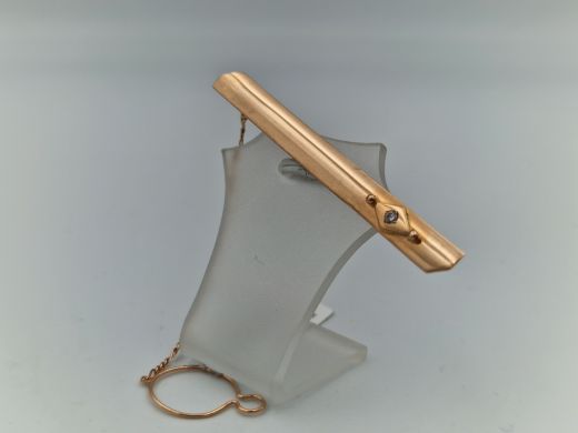 Золотой браслет с цирконом, 4.57 г