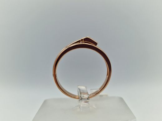 Zelta gredzens ar cirkoniju, 2.72 g, izm. 18