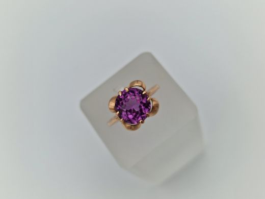 Zelta gredzens ar cirkoniju, 3.6 g, izm. 16