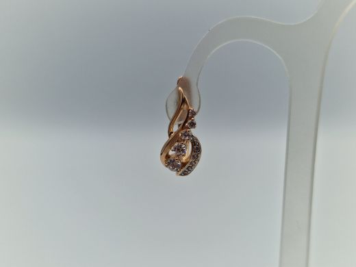 Zelta auskari ar cirkoniju, 3.09 g