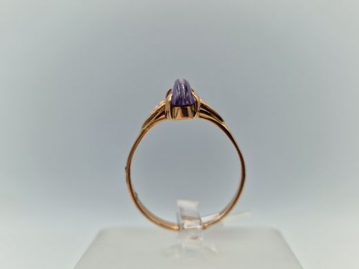 Zelta gredzens ar cirkoniju, 2.15 g, izm. 17