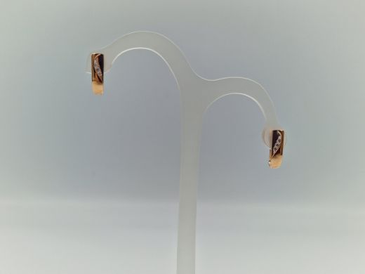 Zelta auskari ar cirkoniju, 2.36 g