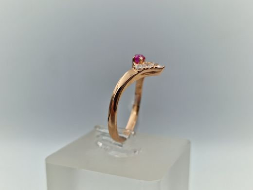 Zelta gredzens ar cirkoniju, 2.52 g, izm. 17.5