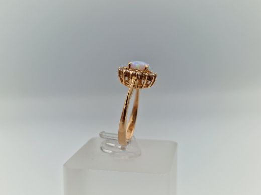 Zelta gredzens ar cirkoniju, 3.67 g, izm. 17.5