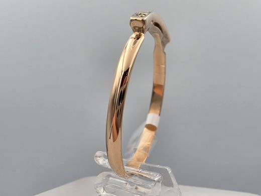 Gold ring with diamond, 1.44 g, size 19.5