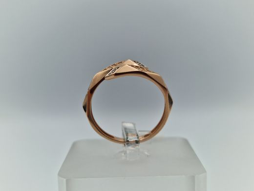 Zelta gredzens ar cirkoniju, 2.06 g, izm. 18