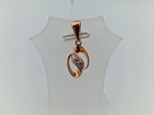 Zelta kulons ar cirkoniju, 0.98 g