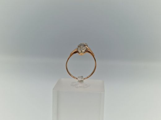 Zelta gredzens ar cirkoniju, 2.94 g, izm. 17.5