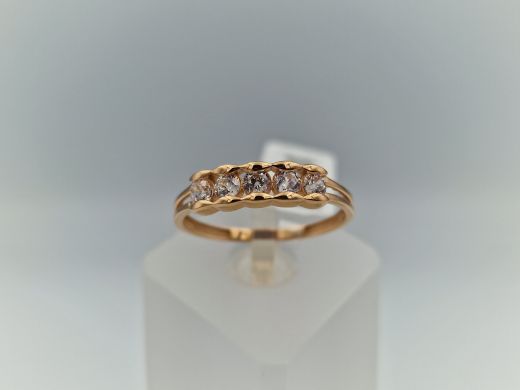 Zelta gredzens ar cirkoniju, 2.04 g, izm. 21